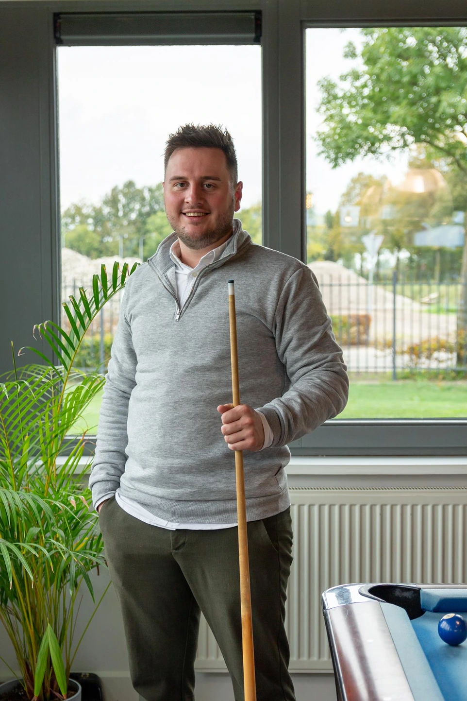 Sem van KJ Software op kantoor in Veghel