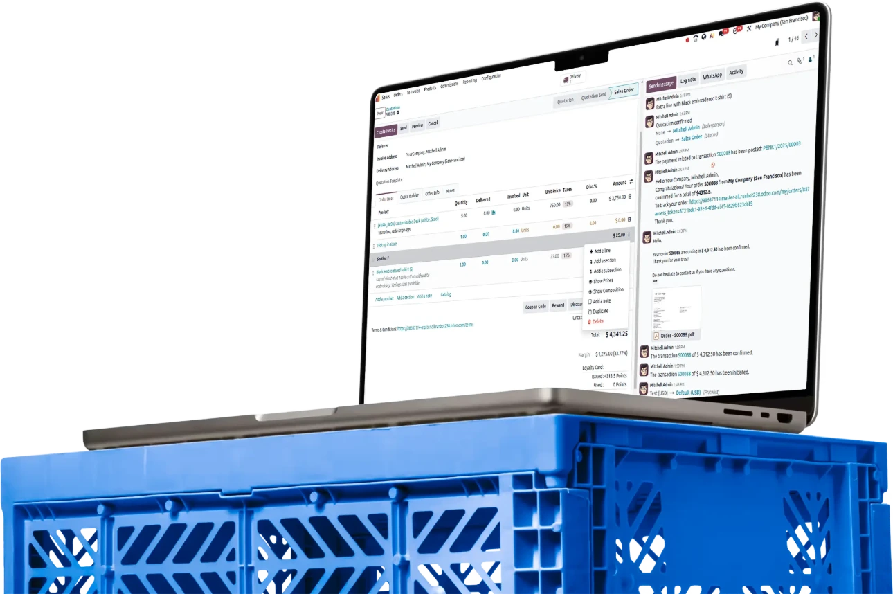 Odoo voorbeeldscherm