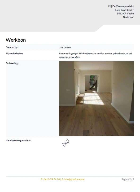 Werkbon